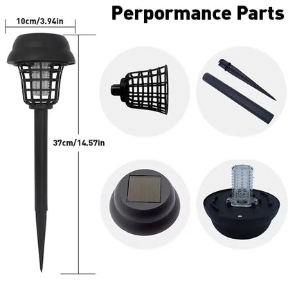 2/4Pcs Solar Bug Zapper Waterproof,Outdoor Mosquito Zapper, Lighting Mosquito Repellent Lamp for Indoor Outdoor Use Garden Patio